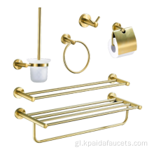 A fábrica ofreceu conxuntos de accesorios de baño de ouro fiables
